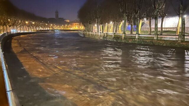 Imatge de la riuada a la Bisbal d'Empordà (Foto: Dolors Toledo)