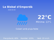 AEMET: El temps per a La Bisbal d’Empordà – 3 de Maig de 2026