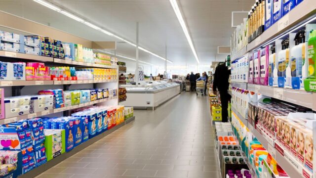 Imatge de l'interior d'un supermercat (ALDI)