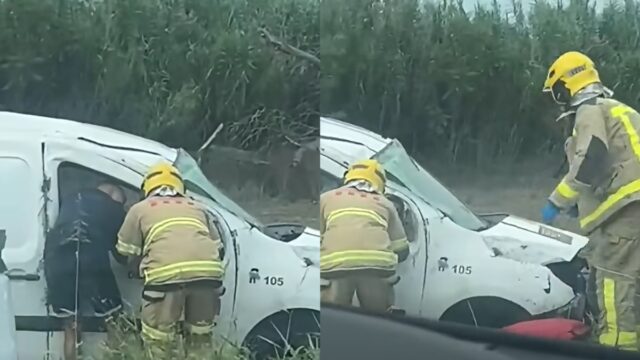 Imatges de l'accident a Jafre (Info Garrotxa)